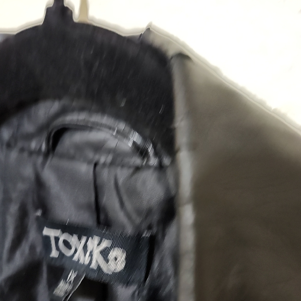 Toxik3 Black Faux Leather Jacket - Picture 5 of 9